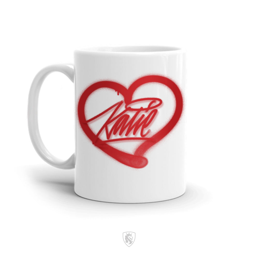 Tagged Heart Coffee Mug (Personalized)