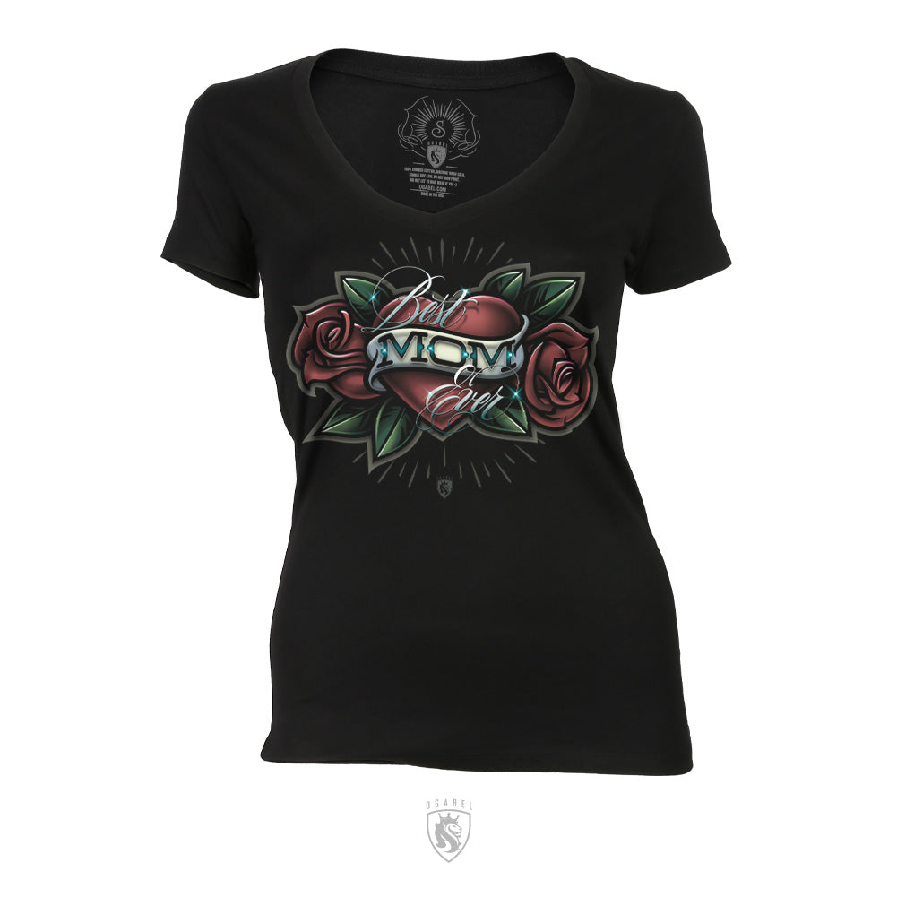 Best Mom Ever 24K Ring-Spun Combed Cotton Top For Women