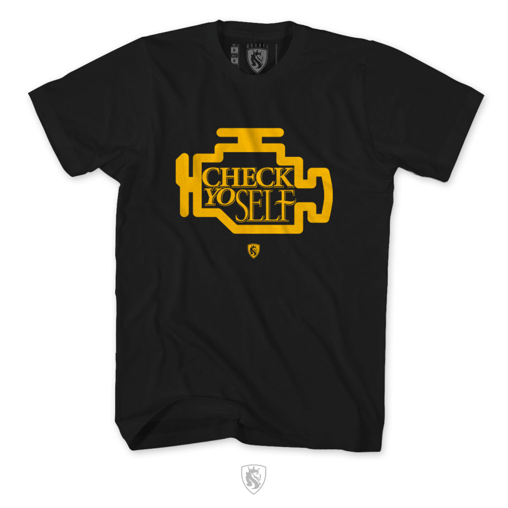 Check Yo-Self  Mens Tee - 100% Cotton Tee For Men