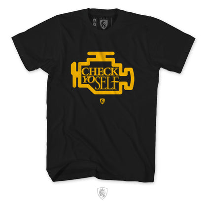 Check Yo-Self  Mens Tee - 100% Cotton Tee For Men