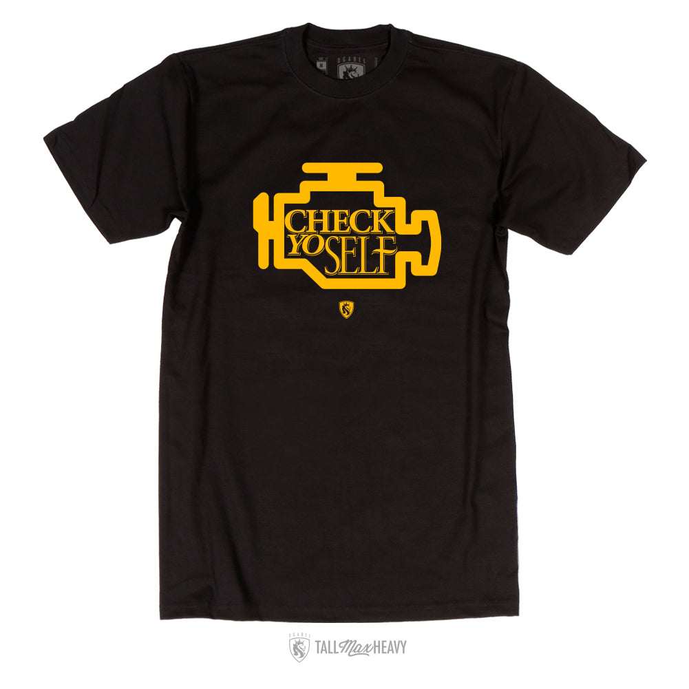 Check Yo-Self  Mens Tee - 100% Cotton Tee For Men