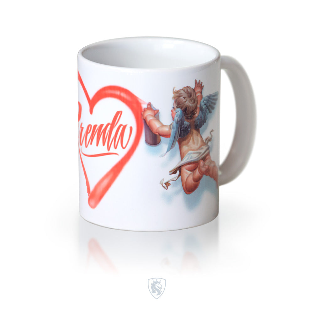 Cupid Graffiti Coffee Mug (Personalized)