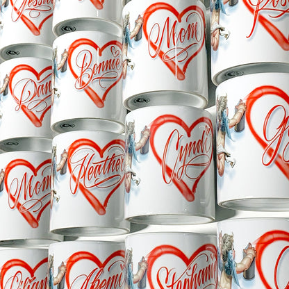 Cupid Graffiti Coffee Mug (Personalized)