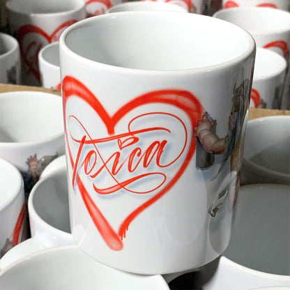 Cupid Graffiti Coffee Mug (Personalized)