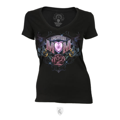 Greatest Mom - 100% Combed Ring-Spun Cotton Top For Women