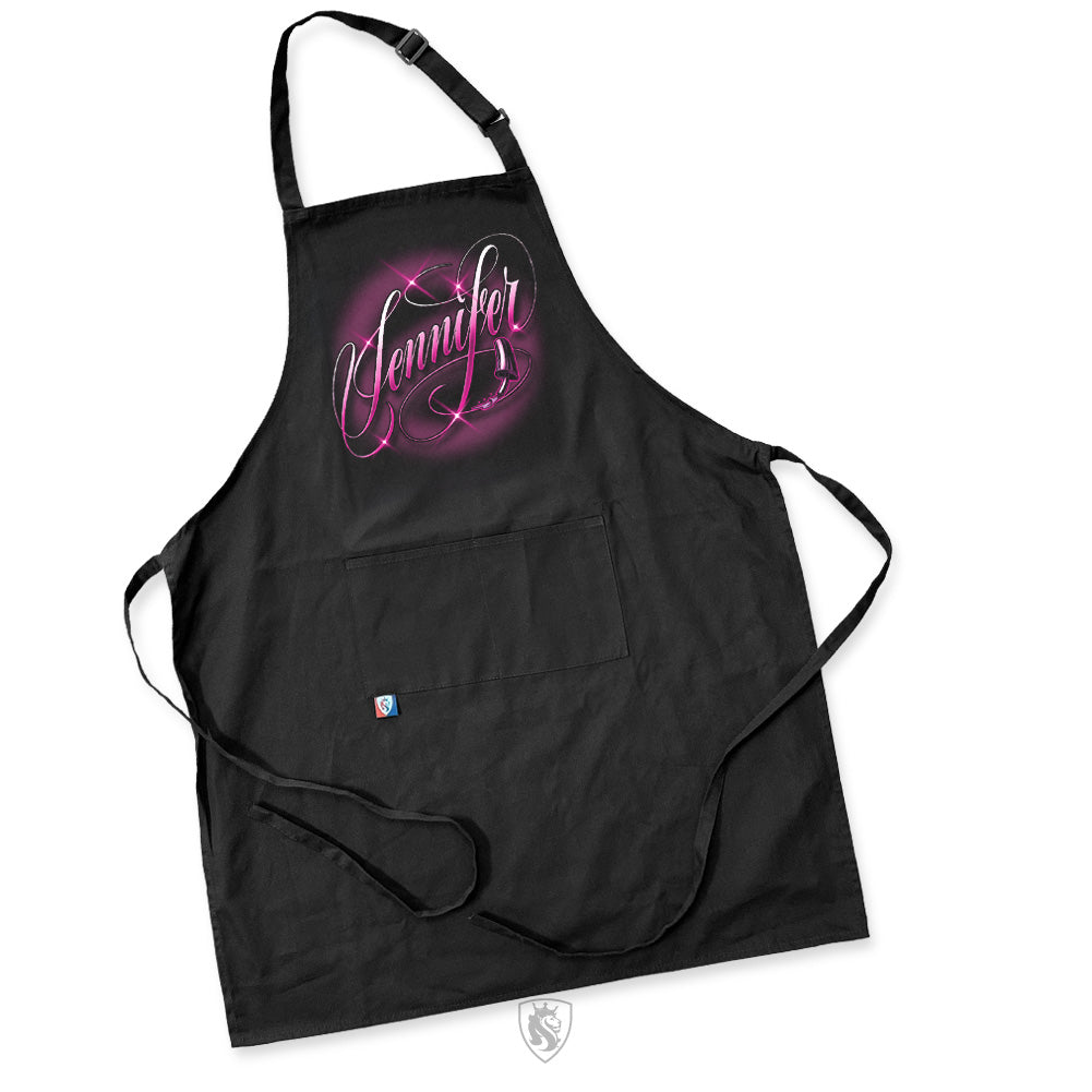 Airbrushed Style Name On Apron