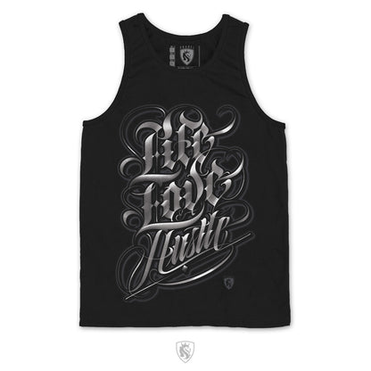 Life Love Hustle Calligraphy Design For Men