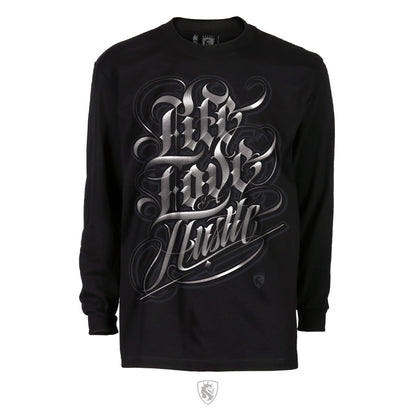 Life Love Hustle Calligraphy Design For Men