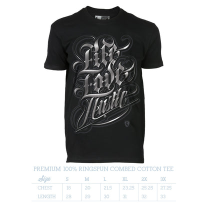 Life Love Hustle Calligraphy Design For Men