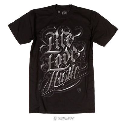 Life Love Hustle Calligraphy Design For Men