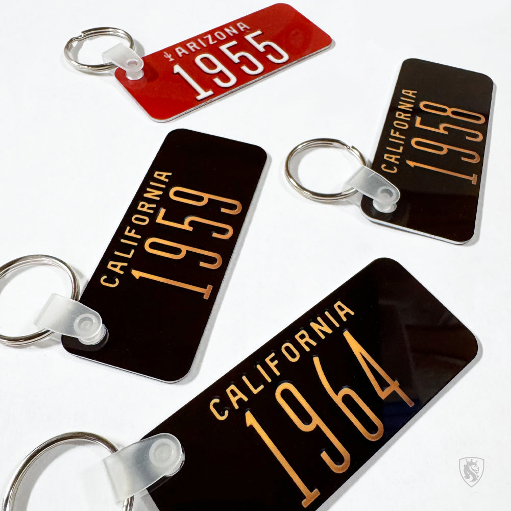 Low Low or Birth Year State Plates On A Keychain