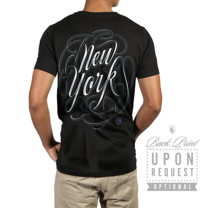 New York Script - 100% Cotton Tee For Men