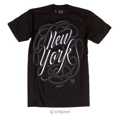 New York Script - 100% Cotton Tee For Men