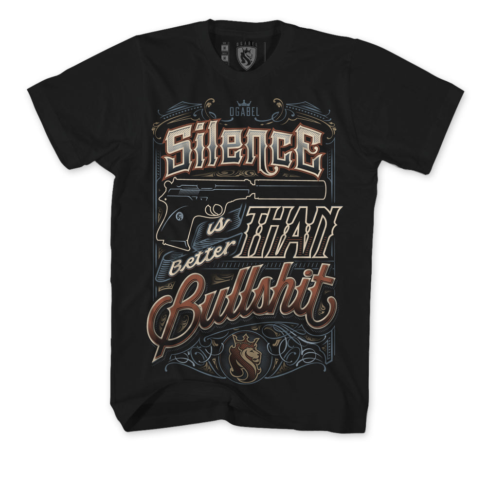Silence Is Better Than Bullshit 25K Mens Tee - 100% Cotton Tee For Men