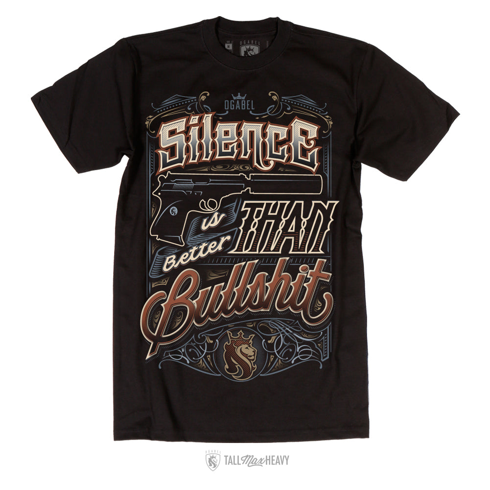 Silence Is Better Than Bullshit 25K Mens Tee - 100% Cotton Tee For Men