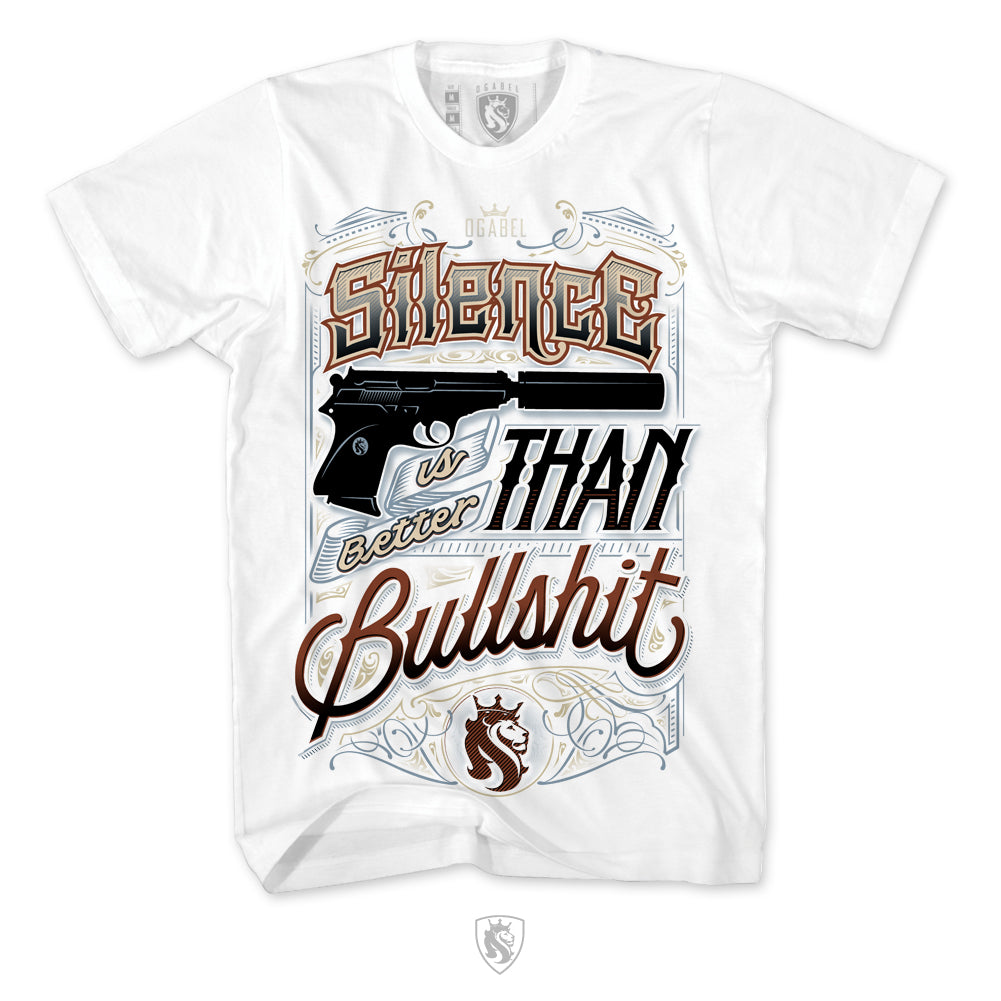 Silence Is Better Than Bullshit 25K Mens Tee - 100% Cotton Tee For Men