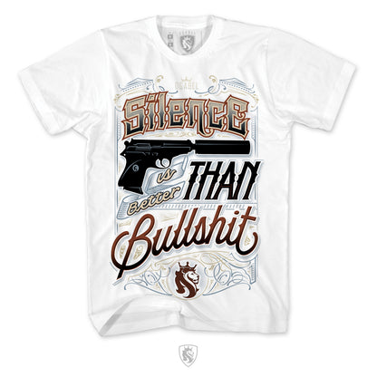 Silence Is Better Than Bullshit 25K Mens Tee - 100% Cotton Tee For Men