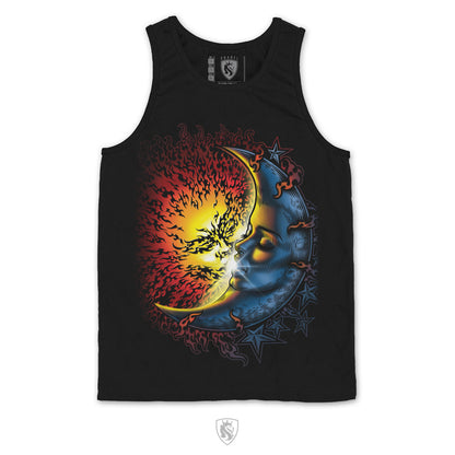 Sun And Moon Kiss - Mens 100% Cotton Tee