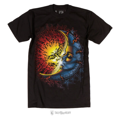 Sun And Moon Kiss - Mens 100% Cotton Tee