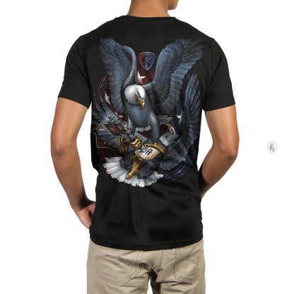 USA Tattoo Eagles - 100% Cotton Tee For Men