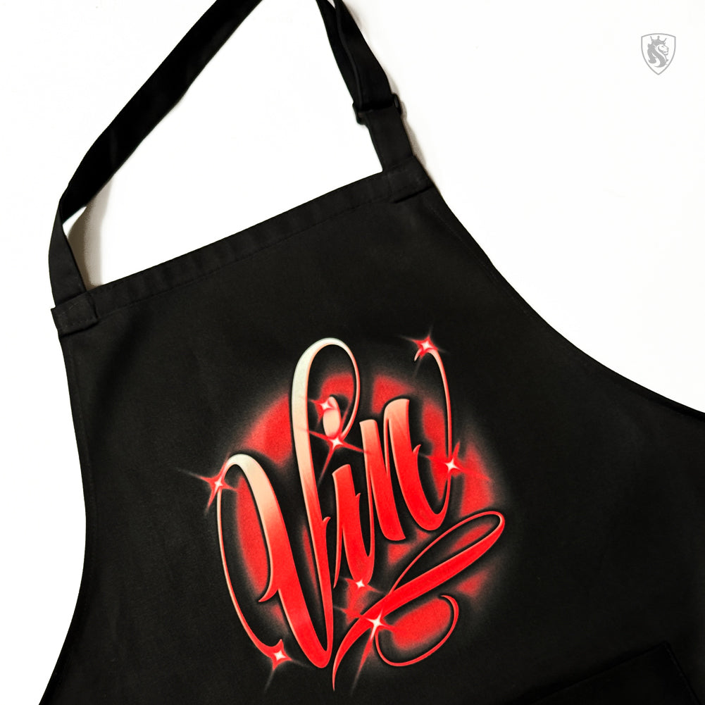 Airbrushed Style Name On Apron