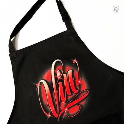Airbrushed Style Name On Apron